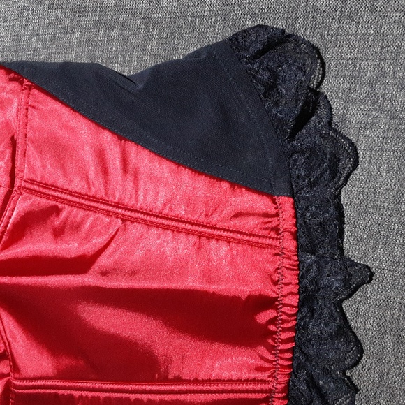 CACIQUE legant Red and Black Lace Bustier Corset Size 14/16 - Picture 8 of 11